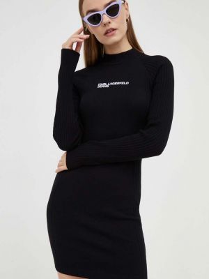 Sukienka mini dopasowana Karl Lagerfeld Jeans czarna