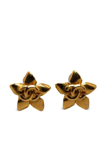 Σκουλαρίκια με μοτίβο αστέρια Chanel Pre-owned χρυσό