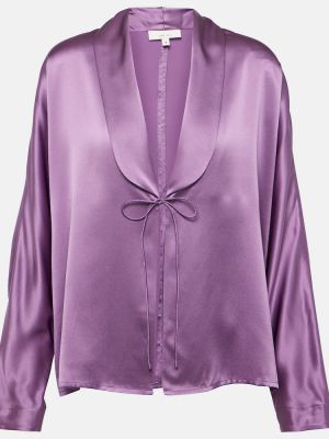 Blusa de seda The Sei violeta