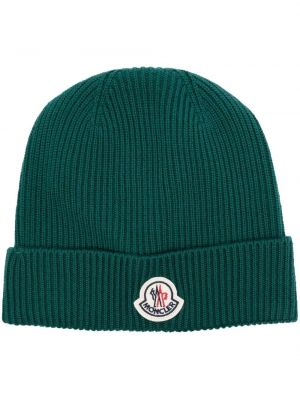 Zielona czapka Moncler