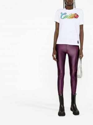 T-shirt mit stickerei Versace Jeans Couture weiß