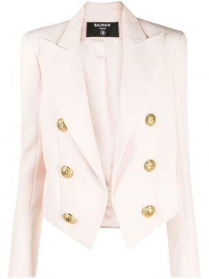 Dobbeltspent blazer Balmain rosa