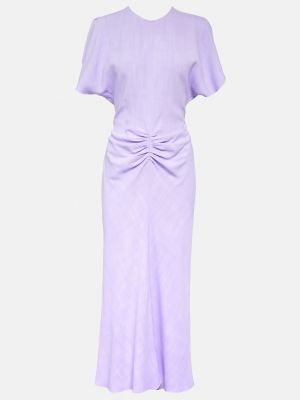 Платье миди Victoria Beckham фиолетовый