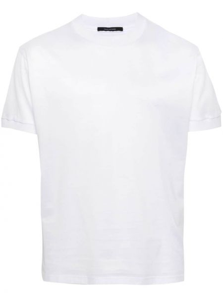 Einfarbige t-shirt aus baumwoll Tagliatore weiß