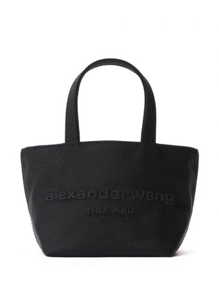 Kožená mini taška Alexander Wang čierna