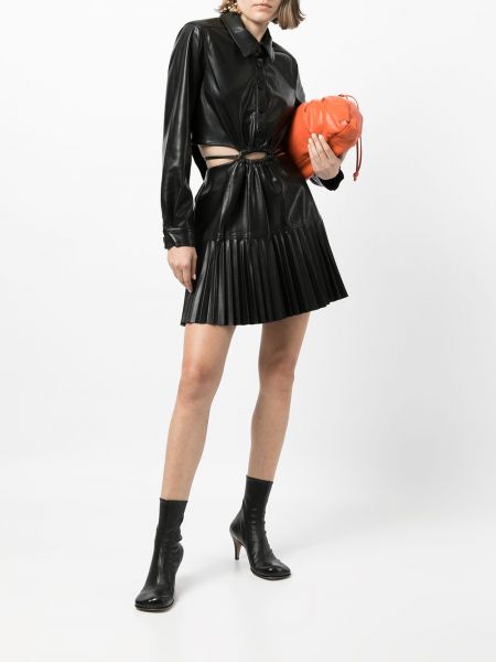 Mini vestido plisado Jonathan Simkhai negro