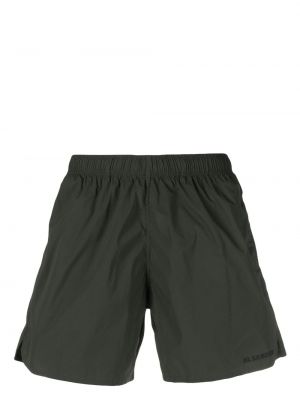 Kratke hlače s vezom Jil Sander zelena