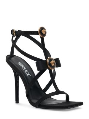 Sandale din satin Versace negru