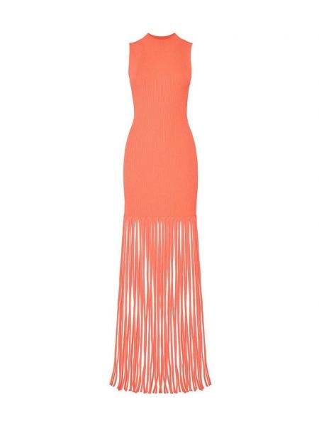 Maxi kjole med frynser Lapointe orange