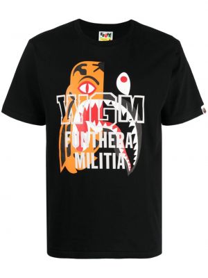 T-shirt a righe tigrate A Bathing Ape® nero