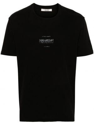 Bavlněné tričko Zadig&voltaire černé