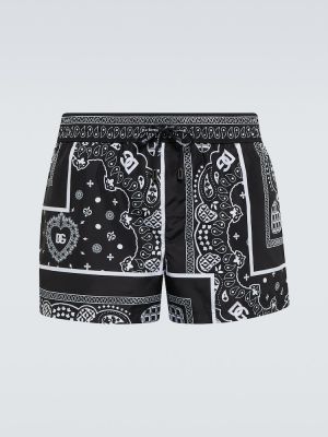 Pantalones cortos con estampado Dolce&gabbana negro