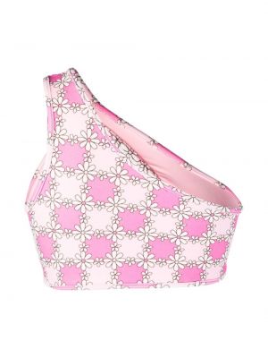 Asymmetrischer top mit print Frankies Bikinis pink