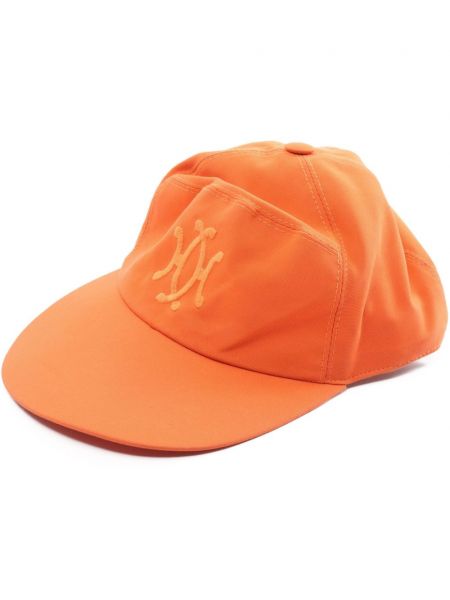 Siuvinėtas kepurė su snapeliu Hermès Pre-owned oranžinė