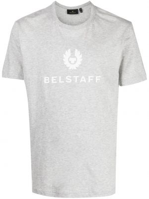 Памучна тениска с принт Belstaff сиво