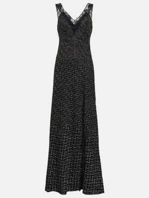Krajkové dlouhé šaty Missoni šedé