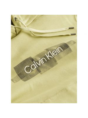 Bluza z kapturem Calvin Klein zielona