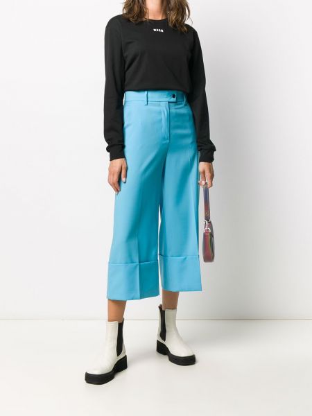 Pantalones culotte Msgm azul