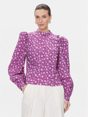 Bluză din bumbac Custommade violet