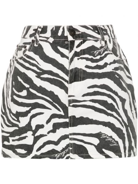 Pamučna mini suknja s printom sa zebra printom Rotate Birger Christensen