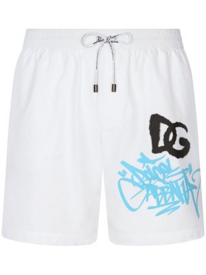 Trykt shorts Dolce & Gabbana hvit