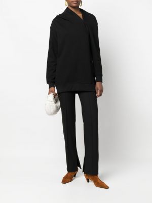 Pullover aus baumwoll mit drapierungen Dries Van Noten schwarz