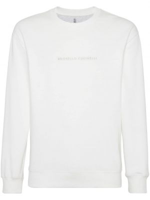 Sweatshirt mit stickerei Brunello Cucinelli weiß
