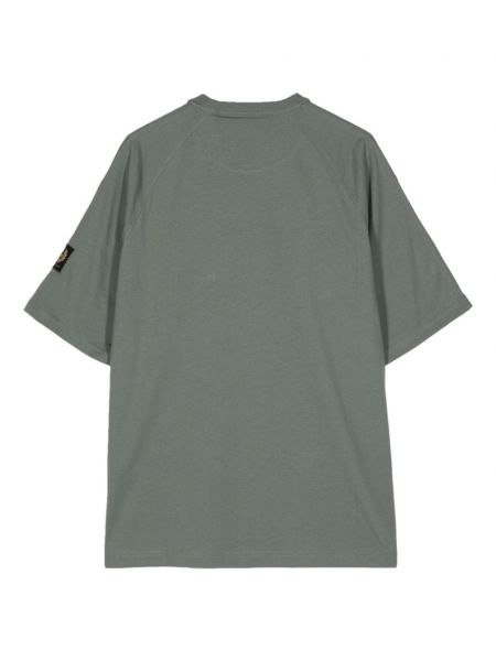 Kokvilnas t-krekls Belstaff zaļš
