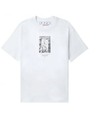 Памучна тениска с принт от джърси Off-white
