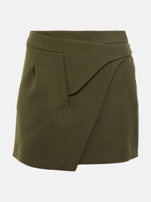 Mini spódniczka wełniana Wardrobe.nyc zielona