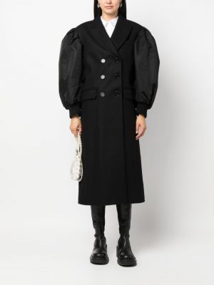 Vlněný kabát Simone Rocha černý