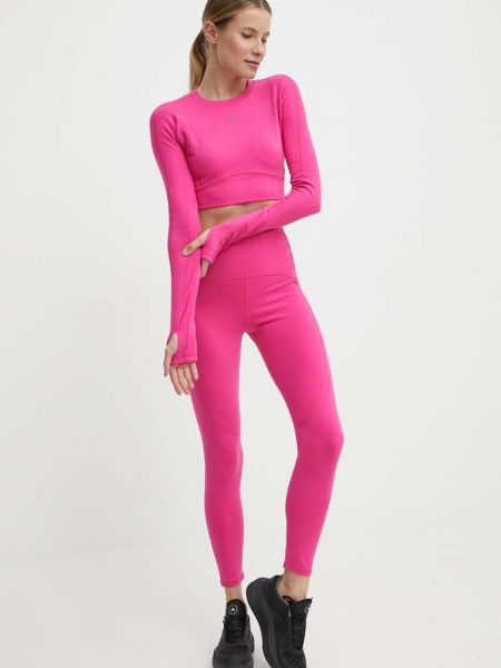 Majica dugih rukava sa dugačkim rukavima Adidas By Stella Mccartney ružičasta