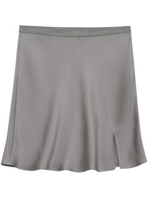 Hedvábné mini sukně s vysokým pasem Anine Bing - nachový