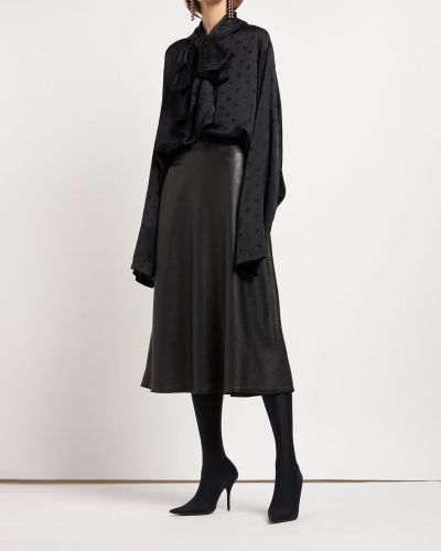 Δερμάτινη φούστα Balenciaga μαύρο