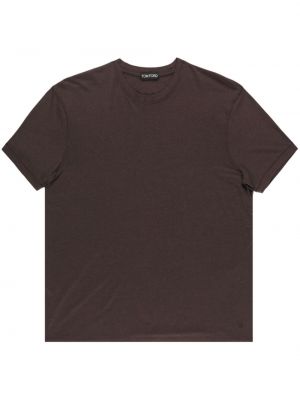 Tričko s okrúhlym výstrihom Tom Ford hnedá