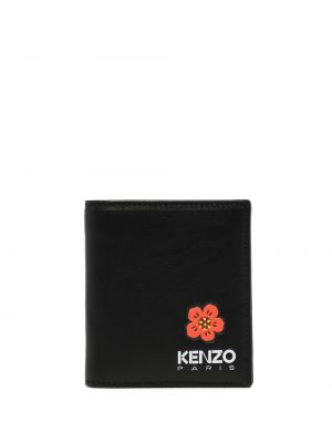 Denarnica s cvetličnim vzorcem Kenzo črna