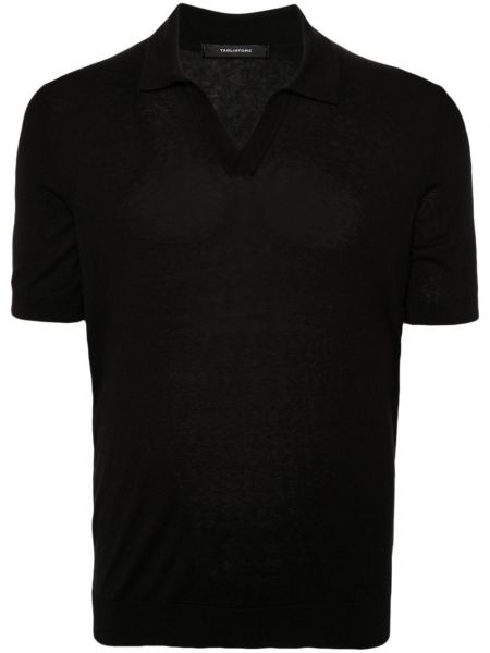 Šilkinis polo marškinėliai Tagliatore juoda