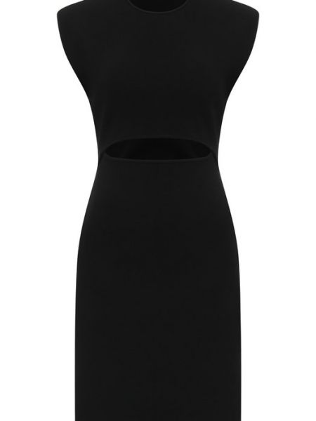 Черное платье из вискозы Yves Salomon