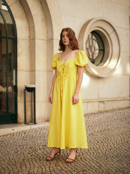 Желтое платье Marchi