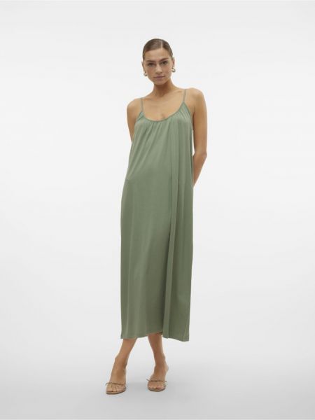 Длинное платье Vero Moda зеленое