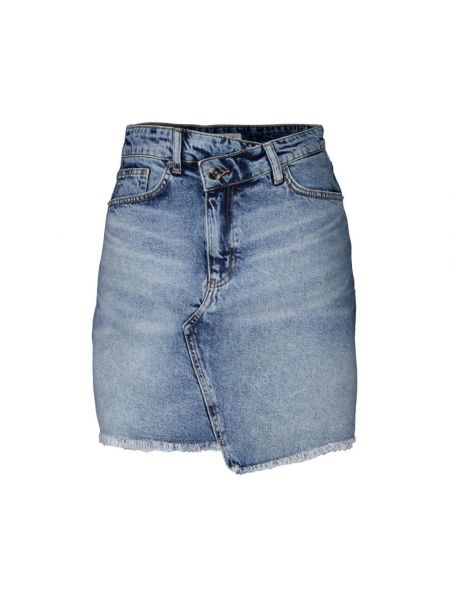 Spódnica jeansowa z falbankami Co'couture niebieska