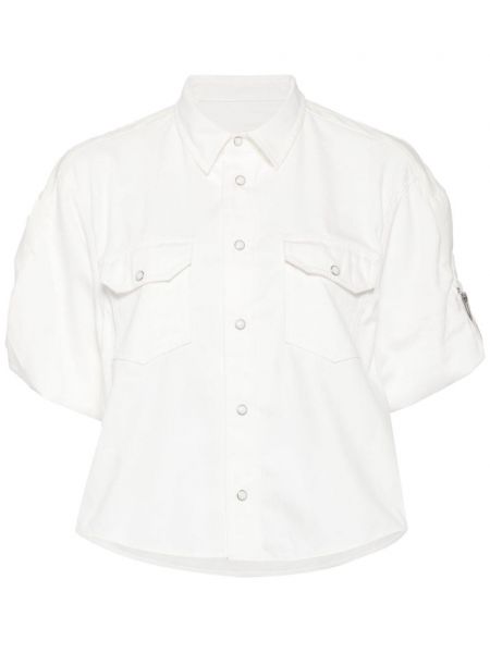 Βαμβακερό πουκάμισο Sacai λευκό