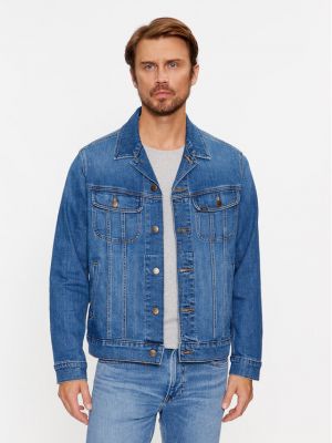 Priliehavá džínsová bunda Lee modrá