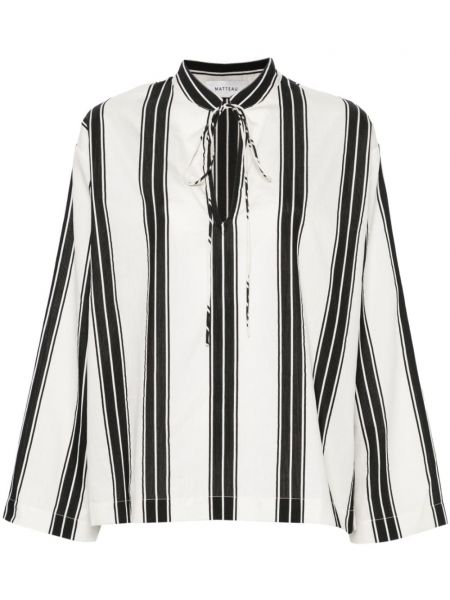 Блуза с v-образно деколте Matteau черно