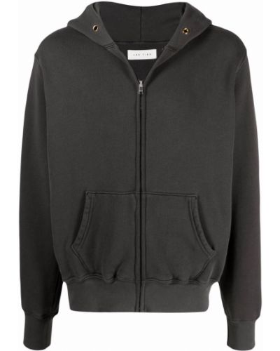 Sudadera con capucha con cremallera Les Tien negro