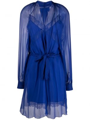 Mini šaty Alberta Ferretti, modrá