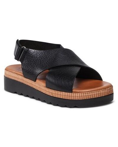 Kožené sandále Inuovo - čierna