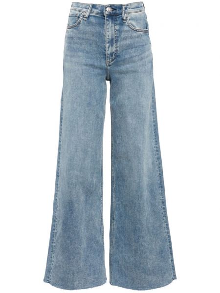 Işlemeli straight fit jean pantolon Rag & Bone mavi