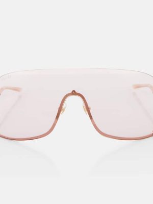 Oversize saulesbrilles Gucci rozā