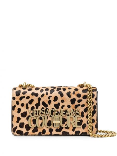 Leopard trykt kjedeposer Versace Jeans Couture svart